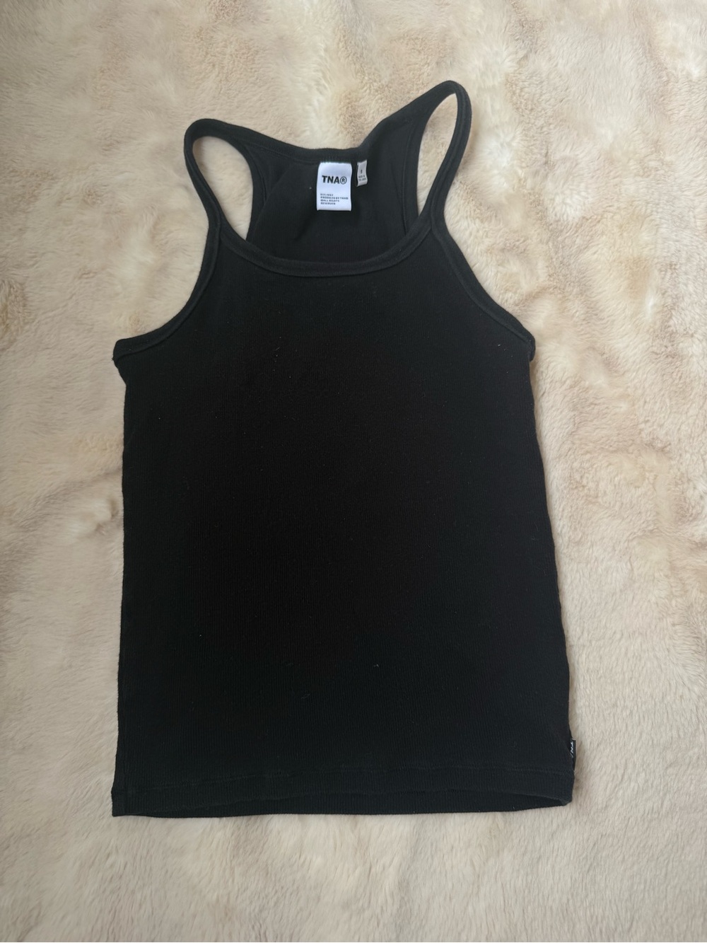 Aritzia TNA Ribbed Tank Top - Black